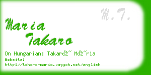 maria takaro business card